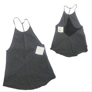 NWT Beyond Yoga Heather Gray Mesh Back Tank Top Small